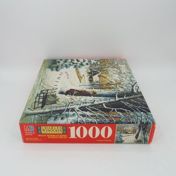 Charles Wysocki's Americana Cardinal Christmas Puzzle 1000 Pieces NEW - Picture 5 of 9